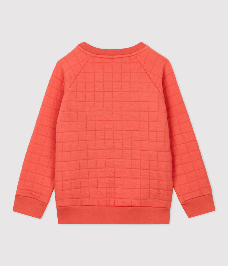 Sweat en tubique matelass&eacute; enfant fille / gar&ccedil;on orange